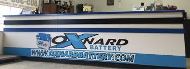 Oxnard Battery counter signage